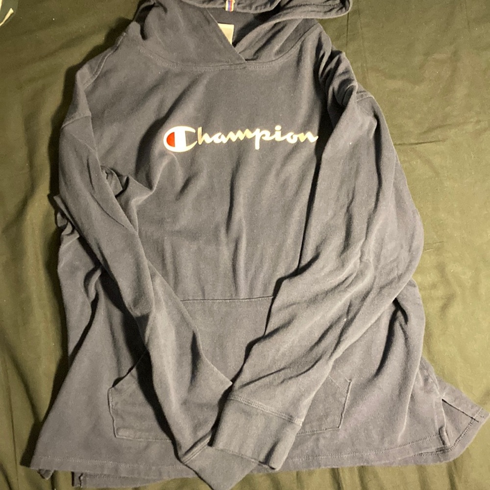 Champion navy blue hoodie